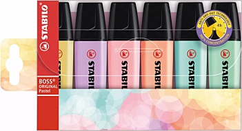 Marcador pastel STABILO BOSS ORIGINAL PASTEL - Estuche 4 uds.
