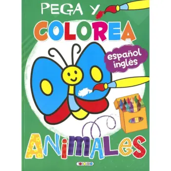 Pega y colorea. Animales 2 Castellano