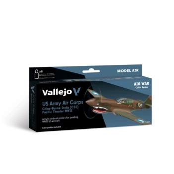 Vallejo Air War Set 8 Modellierfarben US Army Air Corps China-Burma-India (CBI) Pacific Theater WWII  184  17ml