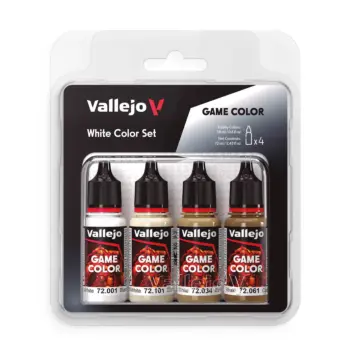 Set 4 pinturas para modelismo Blancos Game Color Vallejo 18ml