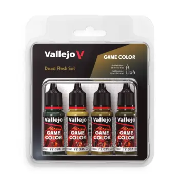 Set 4 pinturas para modelismo Carne muerta Game Color Vallejo 18ml