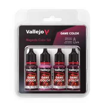 Set 4 pinturas para modelismo Magenta Game Color Vallejo 18ml
