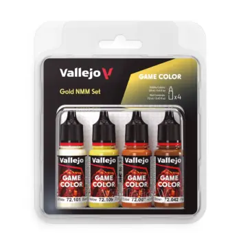 Set 4 pinturas para modelismo Oro NMM Game Color Vallejo 18ml