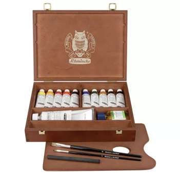 Kit in legno di 10 tubetti di pittura ad olio Mussini Schmincke da 35 ml