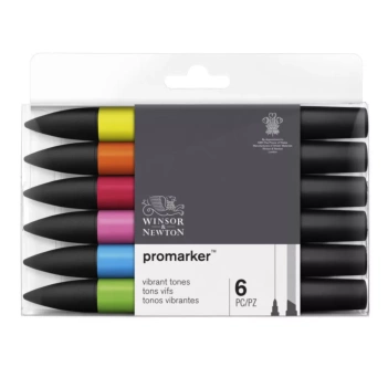 Set 6 Promarker Colores Vibrantes Winsor and Newton