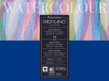 Bloc Acuarela Fabriano 18x24 cm. 300g/m?