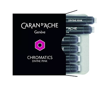 Caja con 6 cartuchos de tinta Chromatics Divine Pink Caran d'Ache