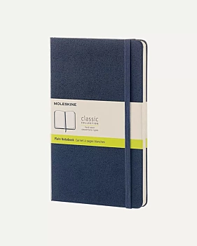 Taccuino classico blu zaffiro con copertina rigida liscia 13x21 cm Moleskine