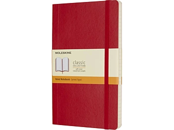 Cuaderno Rojo escarlata Clásico Tapa Blanda Rayas 13x21cm Moleskine