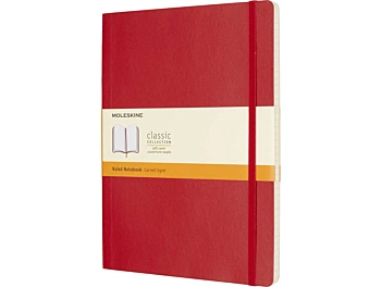 Cuaderno Rojo escarlata Clásico Tapa Blanda Rayas 19x25cm Moleskine