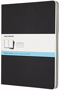 Set 3 Libretas negro rayadas Cahier Moleskine 14x9cm