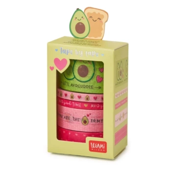 Legami Set 5 Washi Tape Tape-By-Tape Avocado 