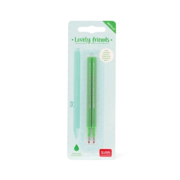 Set de 2 recambios bolígrafo de gel Lovely Friends Verde Legami