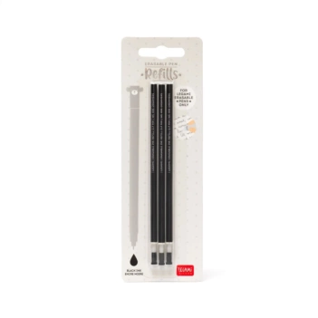Legami Set van 3 Vullingen Erasable Pen Uitwisbare Gelpen Zwart 