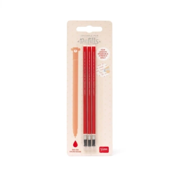 Legami Set van 3 Vullingen Erasable Pen Uitwisbare Gelpen Rood