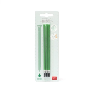 Legami Set van 3 Vullingen Erasable Pen Uitwisbare Gelpen Groen