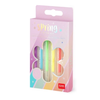 Legami Set van 6 Mini Gelpennen met Glitter Spring is in the Air