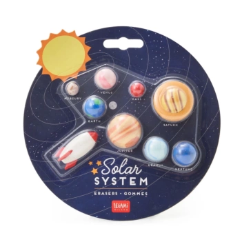 Zestaw 9 gumek do mazania Solar System Legami