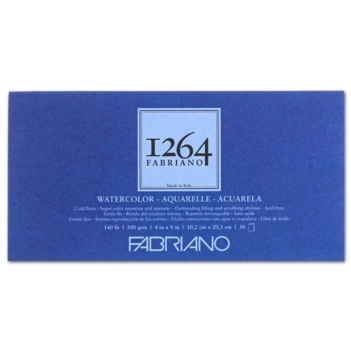Aquarellblock „Watercolour pad“ von Fabriano, 10 x 20 cm