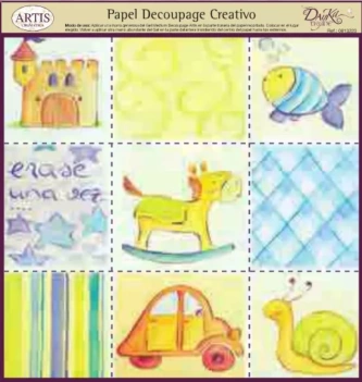 SUPER OFERTA **40%** Papel de Decoupage 0813223 Erase una vez 30x30cm Dayka