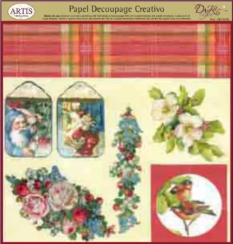 SUPER OFERTA **40%** Papel de Decoupage 0813226 Patchwork 30x30cm Dayka
