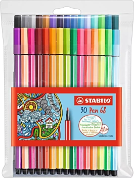 Set 30 STABILO Pen 68 markers