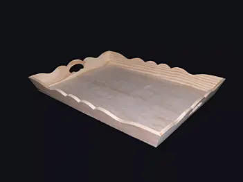 Artiwood Scalloped wood tray
