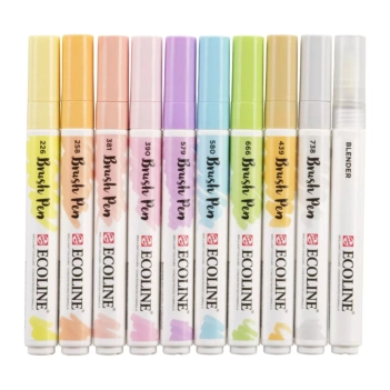 Set de 10 rotuladores Pastel Brush Pen Ecoline

