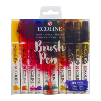 Set de 10 Rotuladores BrushPen Oscuros Ecoline

