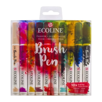Set de 10 Rotuladores BrushPen Moda Ecoline

