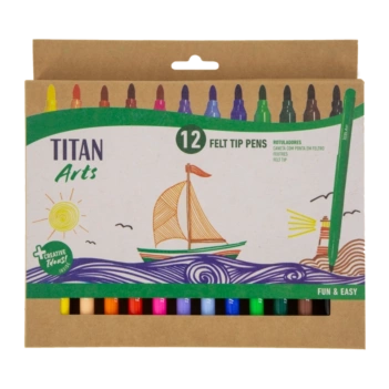 Set 12 rotuladores colores surtidos Fun & Easy Titan