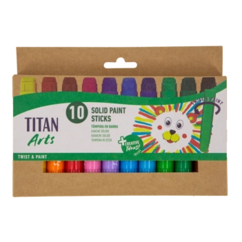 Set 10 témperas en barra Twist & Paint Titan