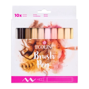 Set de 10 Rotuladores Gris Brush Pen Ecoline


