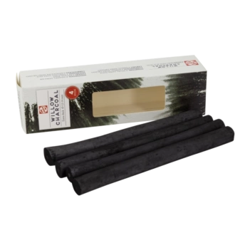 Set of 4 extra-thick Talens charcoal sticks, Ø12–14 mm