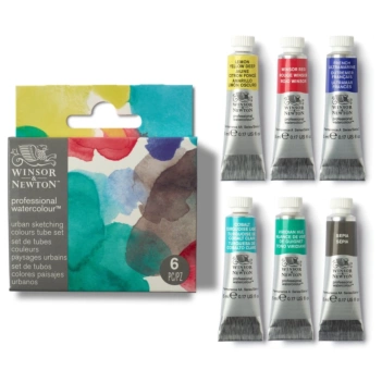 Set 6 tubos acuarela colores paisaje urbano Professional Winsor & Newton 5ml