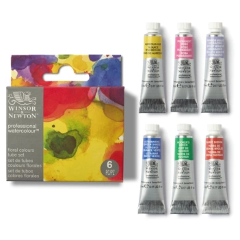 Set 6 tubos acuarela colores florales Professional Winsor & Newton 5ml