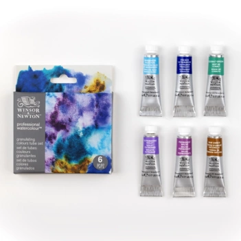 Set 6 tubos acuarela granulados Professional Winsor & Newton 5ml