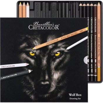 Kit de Dibujo Wolf Box 25 piezas Cretacolor