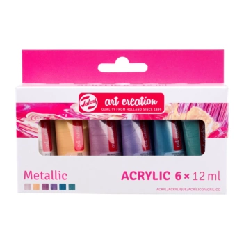 Set 6 Acrílicos Metallic Art Creation Talens 12ml