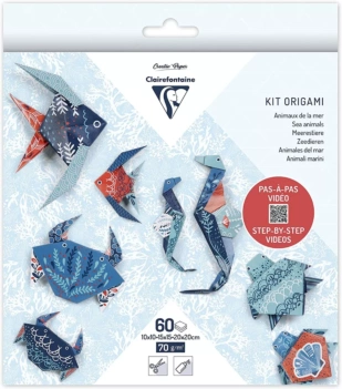 Zestaw papieru origami ze zwierzętami morskimi Clairefontaine