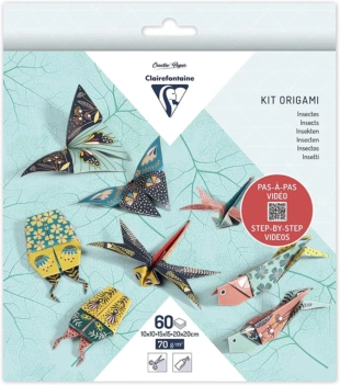 KitPapier origami insectes Clairefontaine
