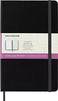 Libreta Profesional Negra Rayas Moleskine 13x21cm
