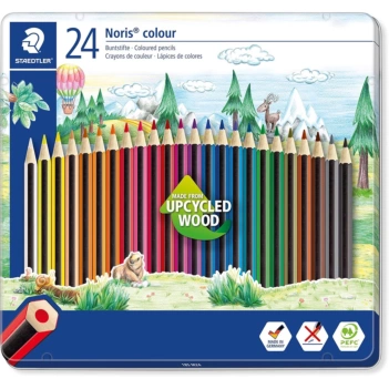 Caja metal 24 lápices de colores Noris 185 Staedtler