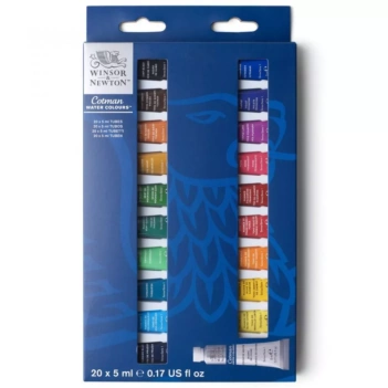 Set 20 Tubes Aquarelle Cotman Winsor et Newton 5ml