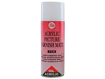 Acrylvernis mat 115 spray 400 ml voor olieverf en acryl