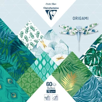 Set de Papel para Origami Green Chic Clairefontaine