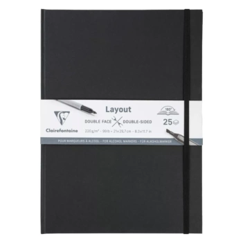 Cuaderno Dibujo Negro Clairefontaine 15x21cm