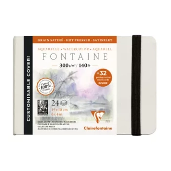 Álbum para Acuarela Fontaine 300g/m² Clairfontaine 10x15cm


