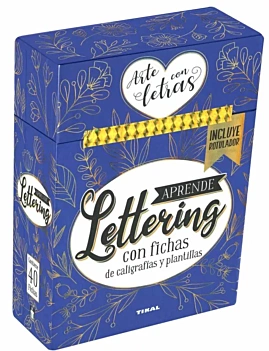 Set de Libro y Fichas Aprende Lettering Varios Castellano