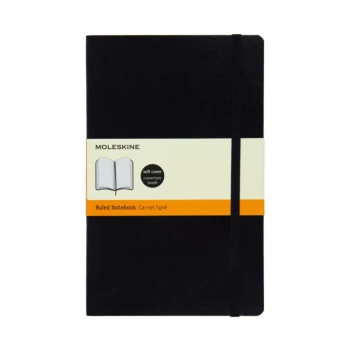 Cuaderno Negro Clásico Tapa Blanda Rayas 13x21cm Moleskine